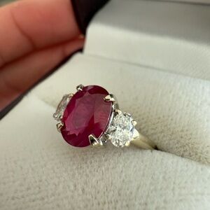 Elegant Ruby and Diamond Ring